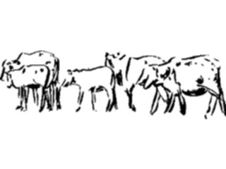 Sticker Custom Preview Image #025554 Animals Line Art Cattle