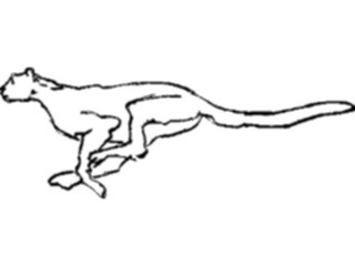 Sticker Custom Preview Image #025556 Animals Line Art Cheetah2