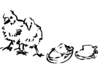 Sticker Custom Preview Image #025559 Animals Line Art Chicks