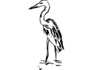 Sticker Custom Preview Image #025563 Animals Line Art Crane1
