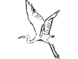 Sticker Custom Preview Image #025565 Animals Line Art Crane3