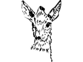 Sticker Custom Preview Image #025567 Animals Line Art Deer2
