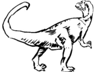 Sticker Custom Preview Image #025573 Animals Line Art Dinosaur03
