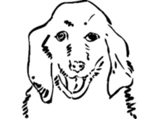 Sticker Custom Preview Image #025581 Animals Line Art Dog01