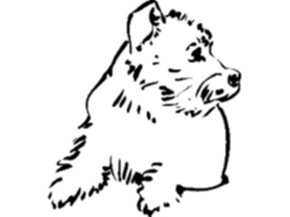 Sticker Custom Preview Image #025584 Animals Line Art Dog04