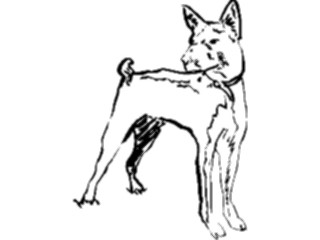 Sticker Custom Preview Image #025601 Animals Line Art Dog21