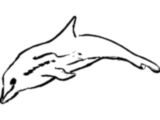 Sticker Custom Preview Image #025613 Animals Line Art Dolphin2