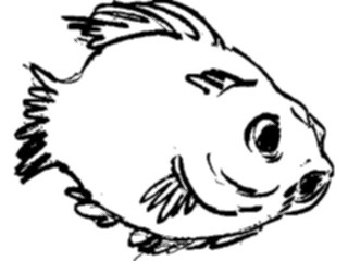 Sticker Custom Preview Image #025641 Animals Line Art Fish13