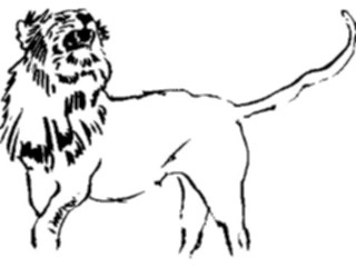 Sticker Custom Preview Image #025681 Animals Line Art Lion Roaring1