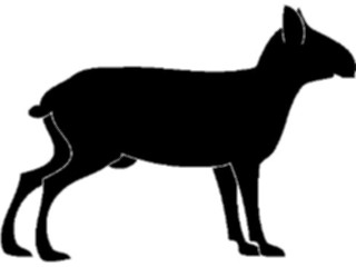Sticker Custom Preview Image #025838 Animals Silhouettes Calf