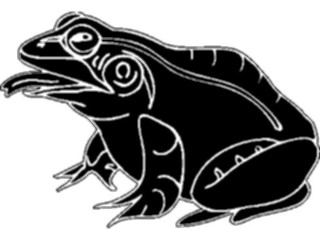 Sticker Custom Preview Image #026028 Animals Silhouettes Frog08