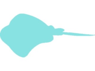 Sticker Custom Preview Image #026108 Animals Silhouettes Manta Ray2