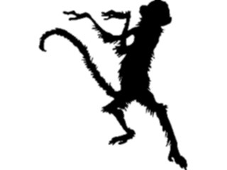 Sticker Custom Preview Image #026115 Animals Silhouettes Monkey3