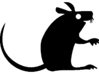 Sticker Custom Preview Image #026120 Animals Silhouettes Mouse3