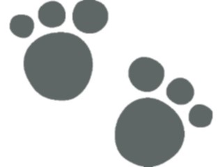 Sticker Custom Preview Image #026135 Animals Silhouettes Pawprint02