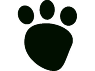 Sticker Custom Preview Image #026137 Animals Silhouettes Pawprint04