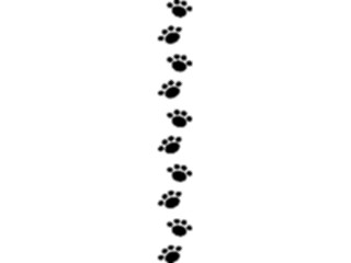 Sticker Custom Preview Image #026162 Animals Silhouettes Pawprints Border2