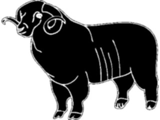 Sticker Custom Preview Image #026202 Animals Silhouettes Ram2