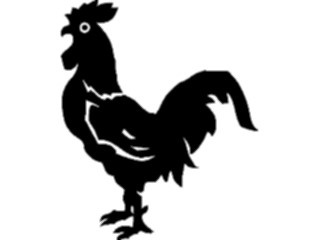 Sticker Custom Preview Image #026208 Animals Silhouettes Rooster