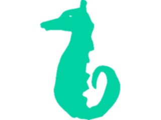 Sticker Custom Preview Image #026222 Animals Silhouettes Seahorse5