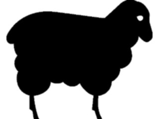 Sticker Custom Preview Image #026235 Animals Silhouettes Sheep2
