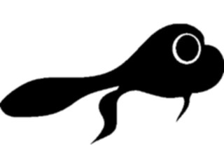 Sticker Custom Preview Image #026283 Animals Silhouettes Tadpole2