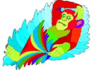 Sticker Custom Preview Image #026344 Animals Stylized Monkey1