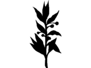 Sticker Custom Preview Image #026919 Antique Style Plants Flowers Plant Silhouette1