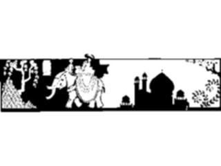 Sticker Custom Preview Image #027044 Antique Style Travel Leisure India Border