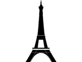 Sticker Custom Preview Image #027543 Architecture Landmarks World General Eiffel Tower Black