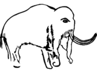 Sticker Custom Preview Image #029375 Art Design Cave Art Mastodon