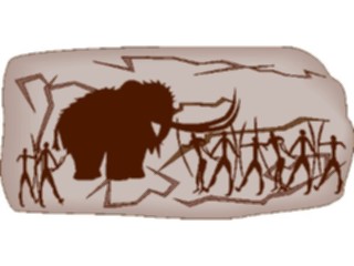 Sticker Custom Preview Image #029438 Art Design Cave Art Wooly Mammoth