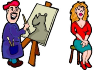 Sticker Custom Preview Image #029666 Art Design Fine Art Artist Painting Portrait