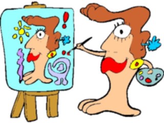 Sticker Custom Preview Image #029724 Art Design Fine Art Painter Self Portrait
