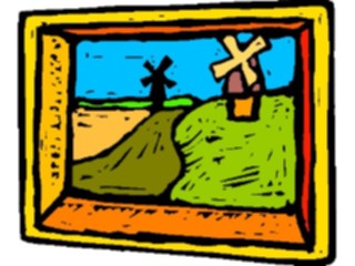 Sticker Custom Preview Image #029728 Art Design Fine Art Painting Landscape2