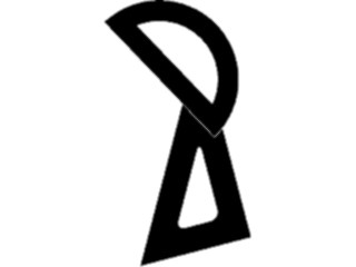 Sticker Custom Preview Image #030129 Art Design Supplies Equipment Triangle Protractor