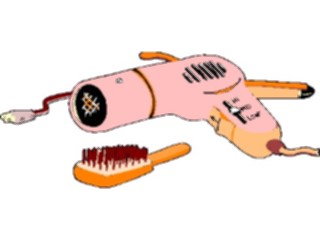 Sticker Custom Preview Image #031268 Beauty Hair Dryer Brush