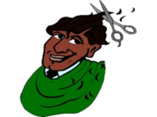 Sticker Custom Preview Image #031365 Beauty Man Getting Haircut