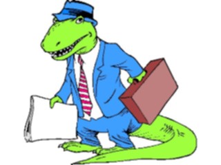Sticker Custom Preview Image #038551 Business Office Cartoons Business Dinosaur1