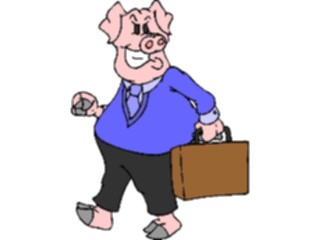 Sticker Custom Preview Image #038565 Business Office Cartoons Business Pig