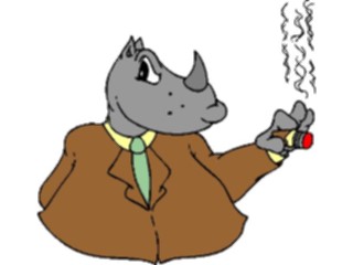 Sticker Custom Preview Image #038567 Business Office Cartoons Business Rhino
