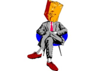 Sticker Custom Preview Image #038608 Business Office Cartoons Businessman Bag Face