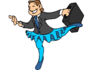 Sticker Custom Preview Image #038609 Business Office Cartoons Businessman Ballet Dancer