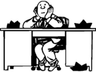 Sticker Custom Preview Image #038612 Business Office Cartoons Businessman Bored1