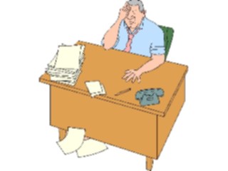Sticker Custom Preview Image #038663 Business Office Cartoons Businessman Headache