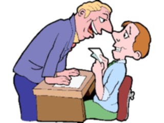 Sticker Custom Preview Image #038667 Business Office Cartoons Businessman Intimidating