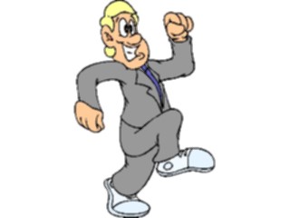 Sticker Custom Preview Image #038668 Business Office Cartoons Businessman Jogging