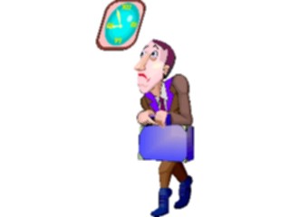 Sticker Custom Preview Image #038671 Business Office Cartoons Businessman Late