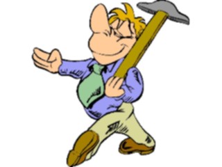 Sticker Custom Preview Image #038673 Business Office Cartoons Businessman Marching