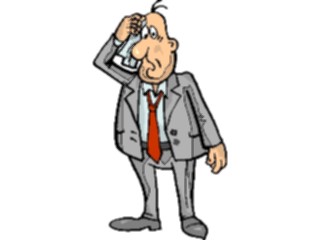 Sticker Custom Preview Image #038677 Business Office Cartoons Businessman Nervous